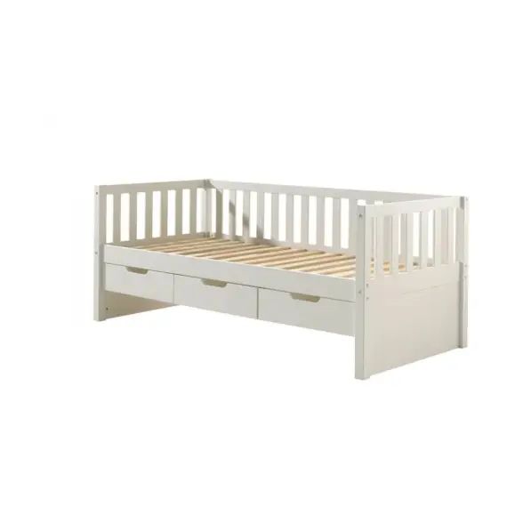 Lit banquette 90×200 sommier 3 tiroirs inclus naturel
