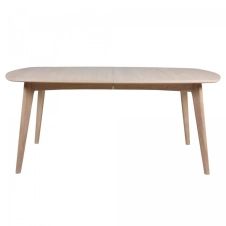Table à manger extensible en bois de chêne 180cm blanc