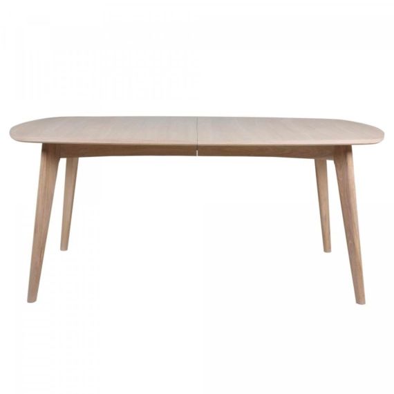 Table à manger extensible en bois de chêne 180cm blanc