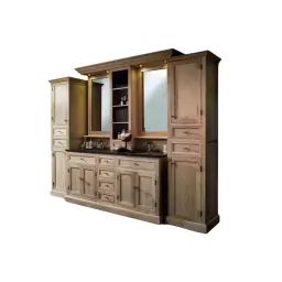 Meuble de salle de bain double vasque + 2 colonnes (ensemble)