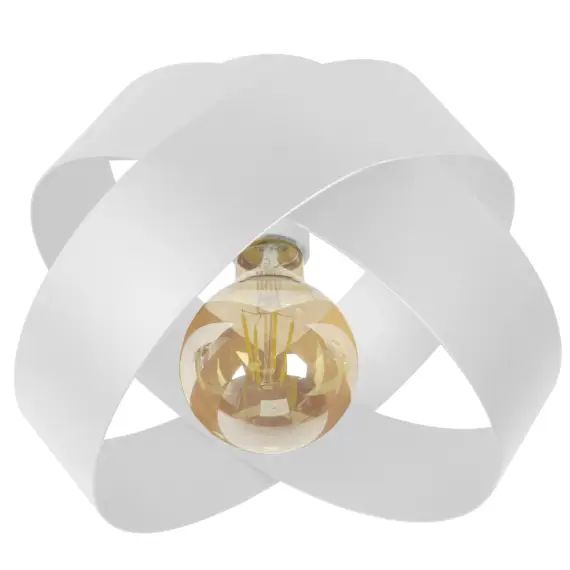 Plafonnier métal blanc d&rsquo;ivoire