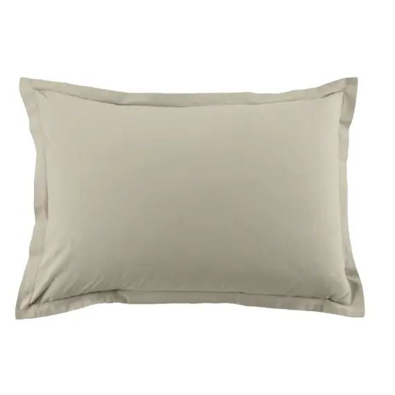Taie d&rsquo;oreiller coton marron 50×70 cm