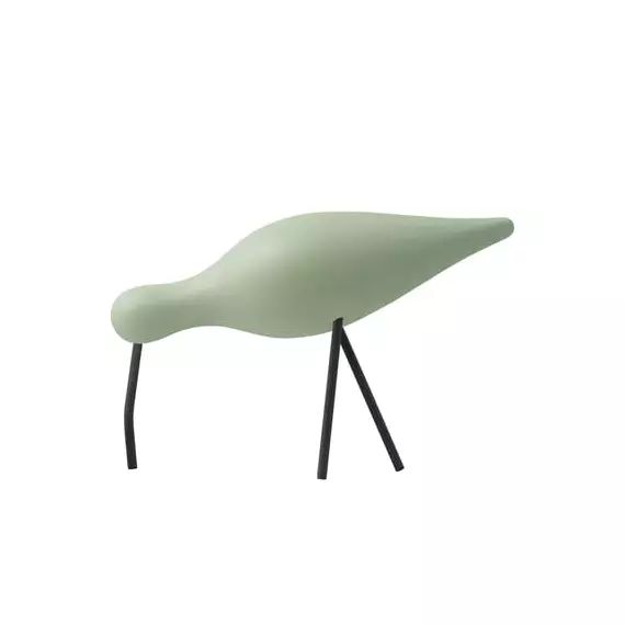 Décoration Oiseau shorebird en Bois, Acier – Couleur Vert – 22 x 18.17 x 14 cm – Designer Sigurjón Pálsson