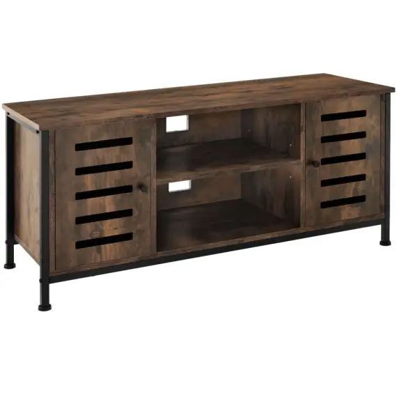 Meuble pour téléviseur TV Style industriel Bois foncé industriel,