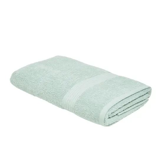 Drap de bain uni en coton vert 70×130