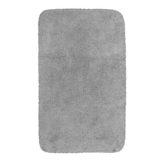 Tapis de bain doux gris clair coton 80×150