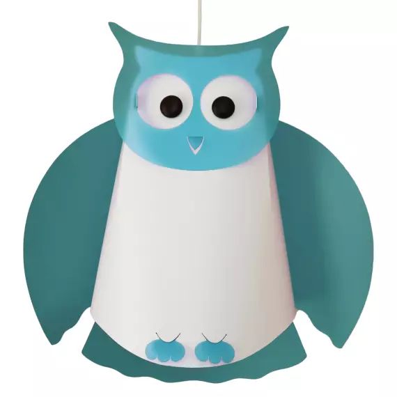 Suspension enfants Hibou Bleu 38cm