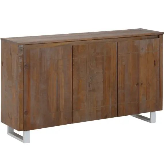 Buffet 3 portes en pin marron