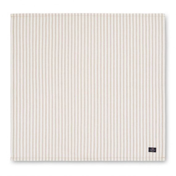 Serviette Icons Herringbone Striped 50×50 cm Beige-white