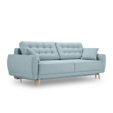 Canapé 3 places en tissu structuré bleu clair