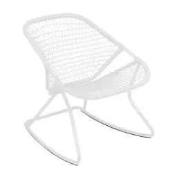 Rocking chair Sixties en Plastique, Fibre polyéthylène – Couleur Blanc – 60.5 x 77.97 x 72 cm – Designer Frédéric Sofia