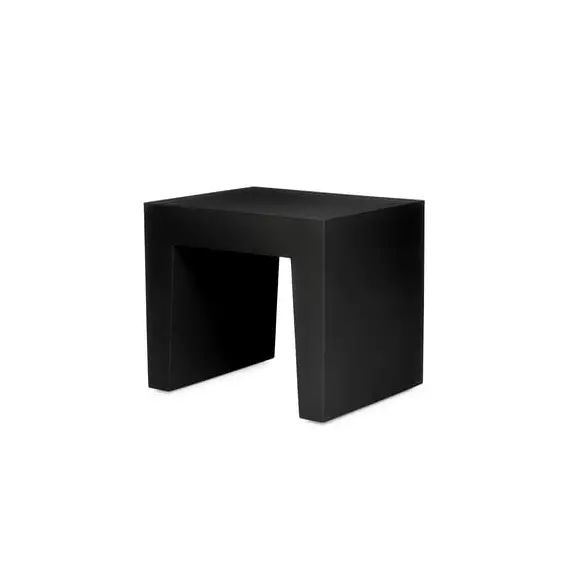 Tabouret Concrete en Plastique, Polyéthylène recyclé – Couleur Noir – 50 x 53.13 x 43 cm