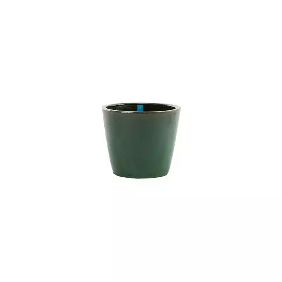 Pot de fleurs POTS en Céramique, Grès émaillé – Couleur Vert – 39.15 x 39.15 x 25 cm – Designer Meneghello Paolelli Associati