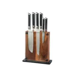 Lot de 7 couteaux en inox noir