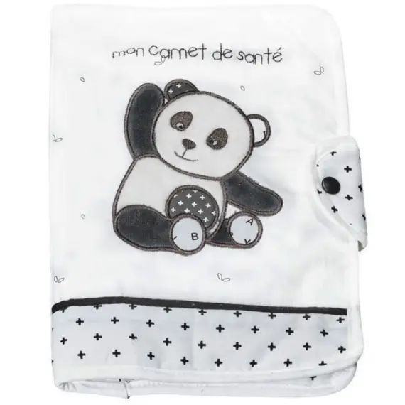 Protege carnet de santé en Coton Blanc
