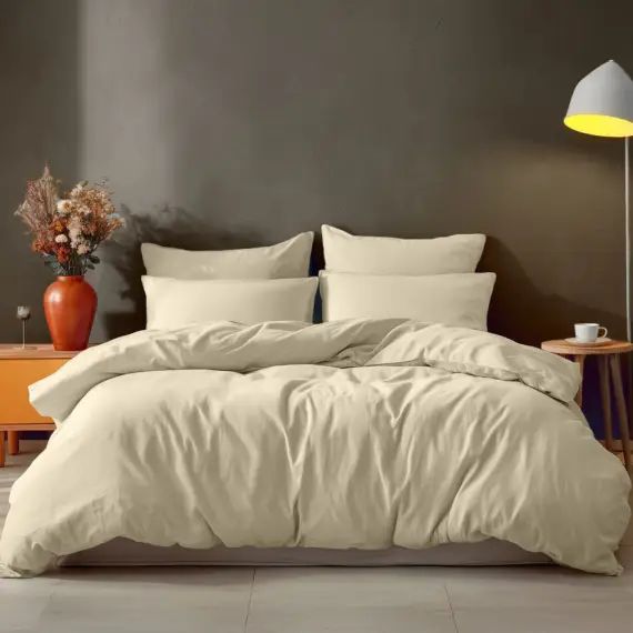 Housse de couette en coton  ficelle 200×200 cm