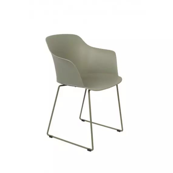 Chaise design en plastique vert