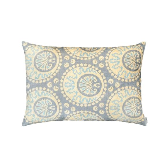 Housse de coussin velours soie ikat   40×60 multicouleur