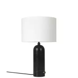 Lampe de table Gravity en Tissu, Marbre – Couleur Blanc – 59.44 x 59.44 x 49 cm – Designer Space Copenhagen