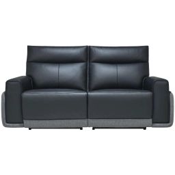 Canapé droit relax électrique 3 places MASSA coloris noir