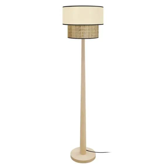Lampadaire bois  naturel et crème
