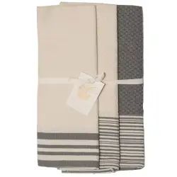 Torchons (x3) coton 45×70 gris moyen