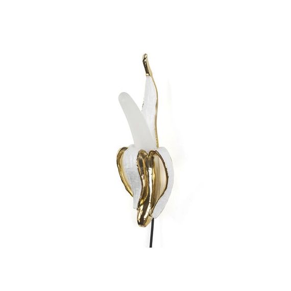 Applique Banana en Plastique, Verre – Couleur Or – 15 x 13.5 x 43 cm – Designer Studio Job