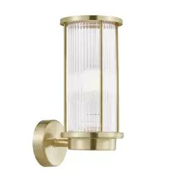 Applique murale d&rsquo;extérieur verre h30cm laiton