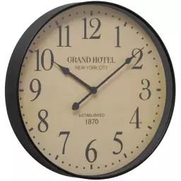 Horloge murale ronde Grand Hôtel New York city