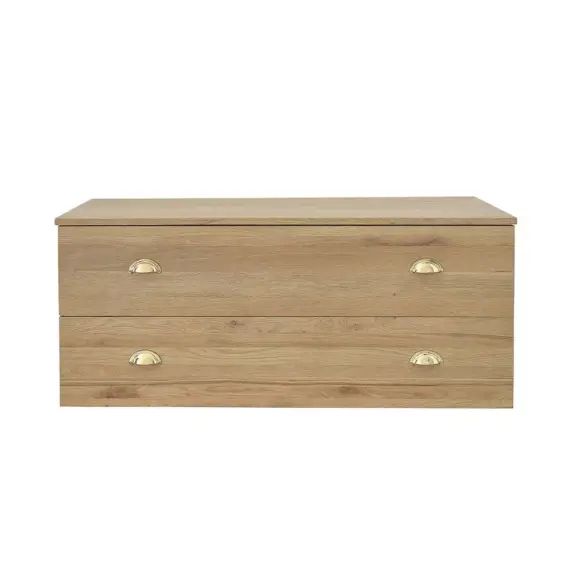 Meuble double vasque en chêne massif 140 cm