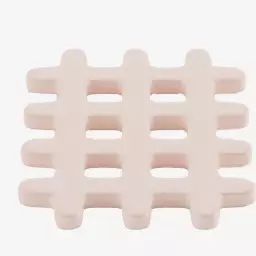 Dessous de plat céramique grid rose pâle Orsay
