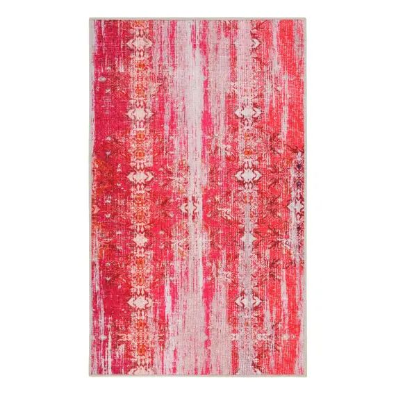 Tapis de bain vintage tons de rouge 60×100