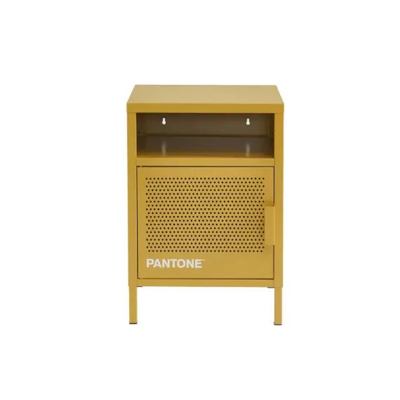 Table de chevet  métal jaune moutarde l40cm