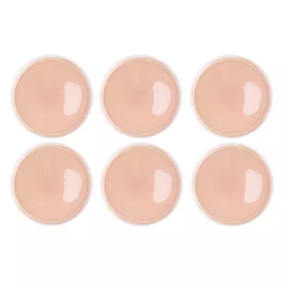Lot de 6 assiettes plates en grès rose D27