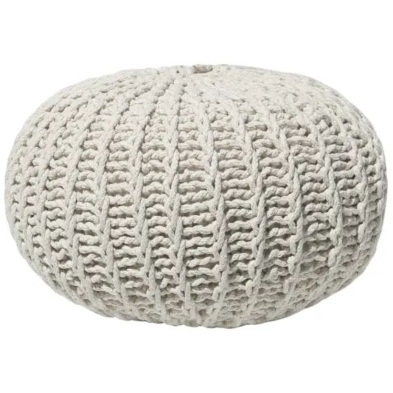 Pouf beige 50 x 35 cm II