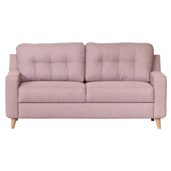 Canapé fixe 3 places MIDLAND coloris rose