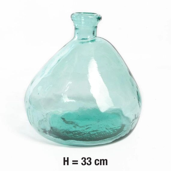 Vase Organic, verre recyclé transparent l.33 x H.33 cm,