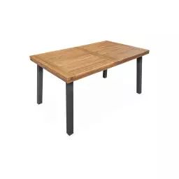 Table de jardin bois et métal 6 places