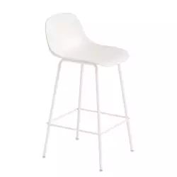 Chaise de bar Fiber en Matériau composite, Matériau composite recyclé – Couleur Blanc – 42.5 x 61.62 x 87.5 cm – Designer Iskos-Berlin