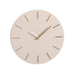 Horloge en aluminium beige D35,5