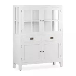 Vitrine en bois de mindi blanc H145