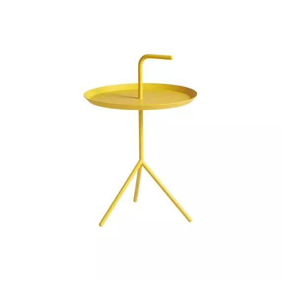 Table basse Don’t Leave Me en Métal, Acier laqué – Couleur Jaune – 50.84 x 50.84 x 58 cm – Designer Thomas Bentzen