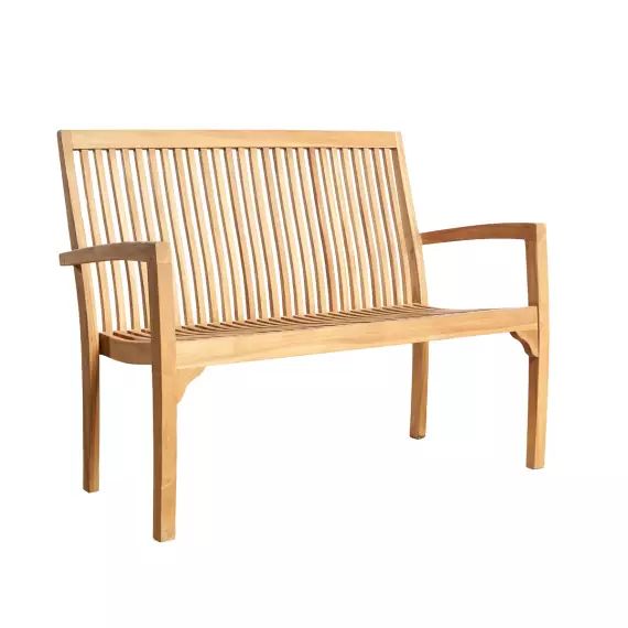 Banc de jardin en teck massif 120 cm