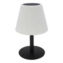 Lampe de table solaire 2 en 1 Acier BlancH62cm