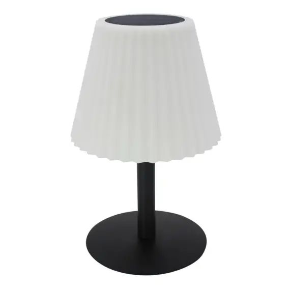 Lampe de table solaire 2 en 1 Acier BlancH62cm