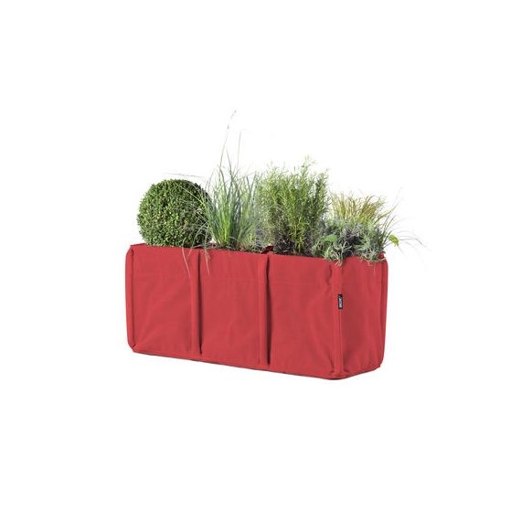Jardinière Jardinière en Tissu, Toile Batyline® – Couleur Rouge – 90 x 19.31 x 40 cm – Designer Godefroy de Virieu