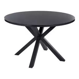 Table de jardin en aluminium noir ⌀ 120 cm