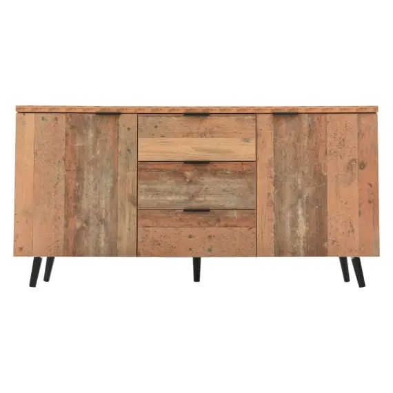 Table basse rectangle scandinave en verre et panneau de bois