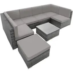 Salon de Jardin VENISE 7 places gris