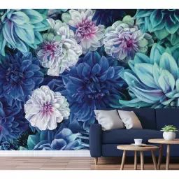 Papier peint panoramique motif floral Multicolore 384x270cm